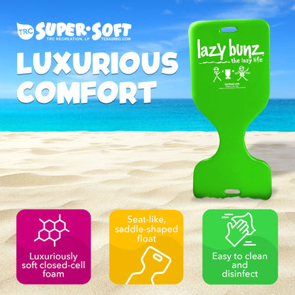 TRC Recreation Lazy Bunz Foam Water Saddle Swimming Pool Float, Fierce Green - Angler's Pro Tackle & Outdoors