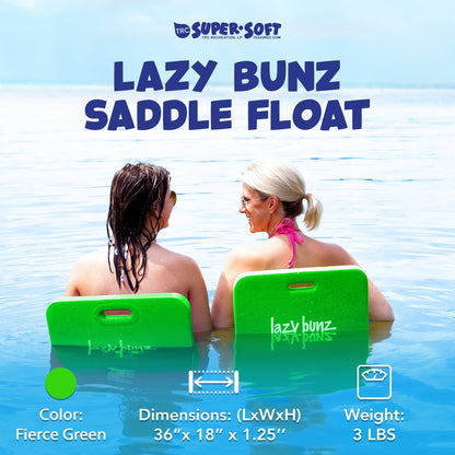 TRC Recreation Lazy Bunz Foam Water Saddle Swimming Pool Float, Fierce Green - Angler's Pro Tackle & Outdoors