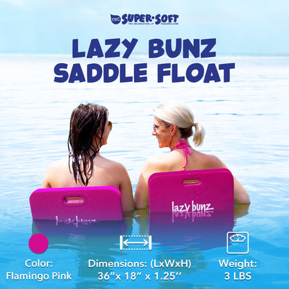 TRC Recreation Lazy Bunz Foam Water Saddle Swimming Pool Float, Flamingo Pink - Angler's Pro Tackle & Outdoors