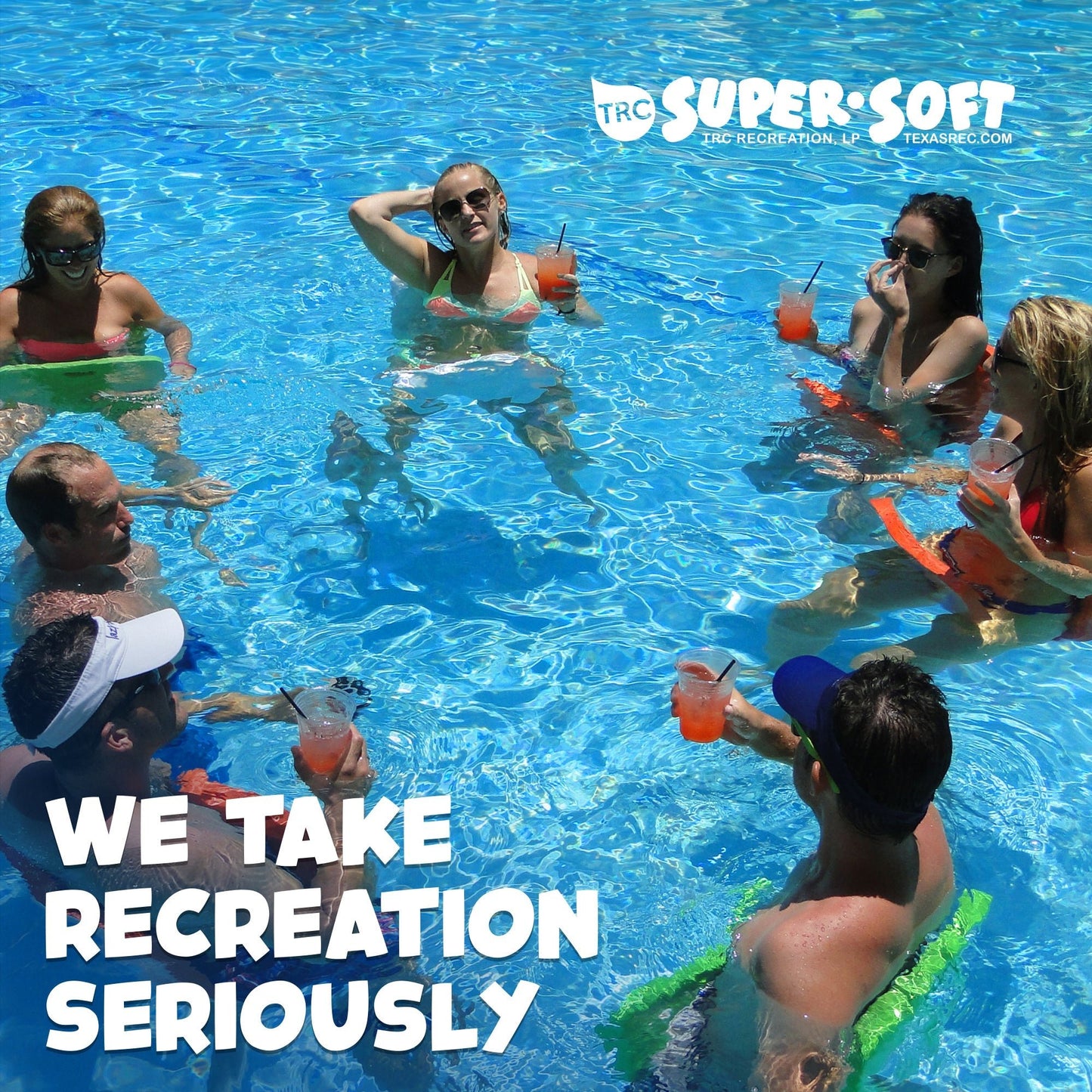 TRC Recreation Lazy Bunz Foam Water Saddle Swimming Pool Float, Marina Blue - Angler's Pro Tackle & Outdoors