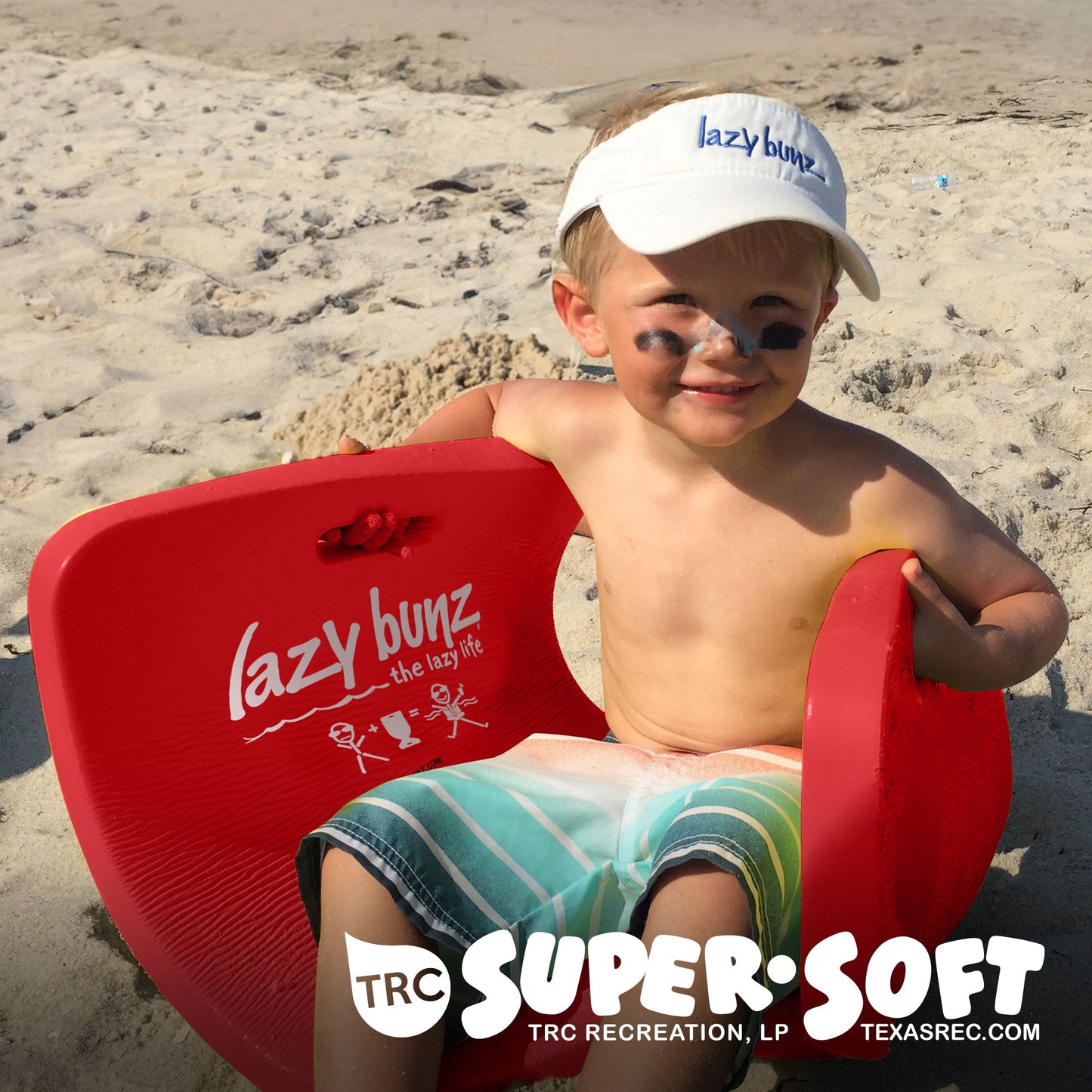 TRC Recreation Lazy Bunz Foam Water Saddle Swimming Pool Lounger Float, Red - Angler's Pro Tackle & Outdoors