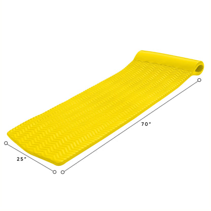 TRC Recreation Serenity 1.5" Thick Vinyl Foam Swimming Pool Float Mat, Yellow - Angler's Pro Tackle & Outdoors