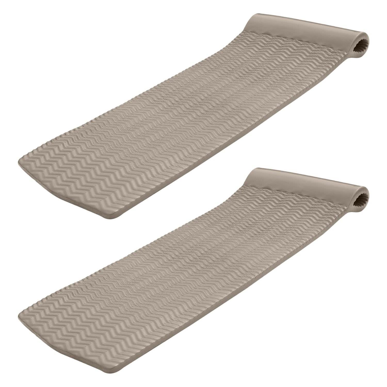TRC Recreation Serenity 70 In. Foam Mat Raft Lounger Pool Float, Bronze (2 Pack) - Angler's Pro Tackle & Outdoors