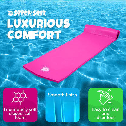 TRC Recreation Splash 1.25" Thick Foam Swimming Pool Float Mat, Flamingo Pink - Angler's Pro Tackle & Outdoors