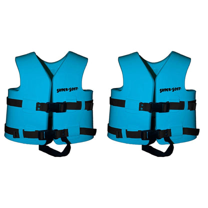 TRC Recreation Super Soft Child Life Jacket Safety Vest, Medium, 2 Pack, Blue - Angler's Pro Tackle & Outdoors