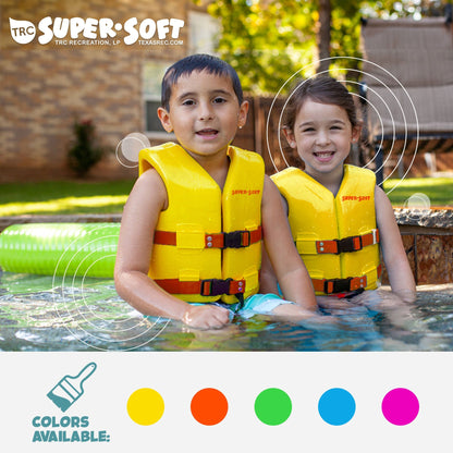 TRC Recreation Super Soft Child Life Jacket Safety Vest, X Small, 2 Pack, Yellow - Angler's Pro Tackle & Outdoors