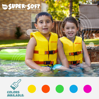 TRC Recreation Super Soft Child Life Jacket Swim Safety Vest, X Small, Yellow - Angler's Pro Tackle & Outdoors