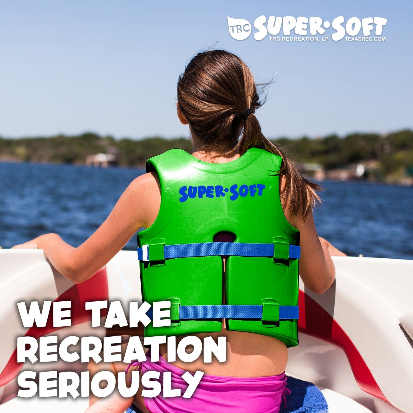 TRC Recreation Super Soft Child Life Jacket Swim Vest, Medium, Fierce Green - Angler's Pro Tackle & Outdoors