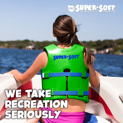 TRC Recreation Super Soft Child Life Jacket Swim Vest, Medium, Fierce Green - Angler's Pro Tackle & Outdoors