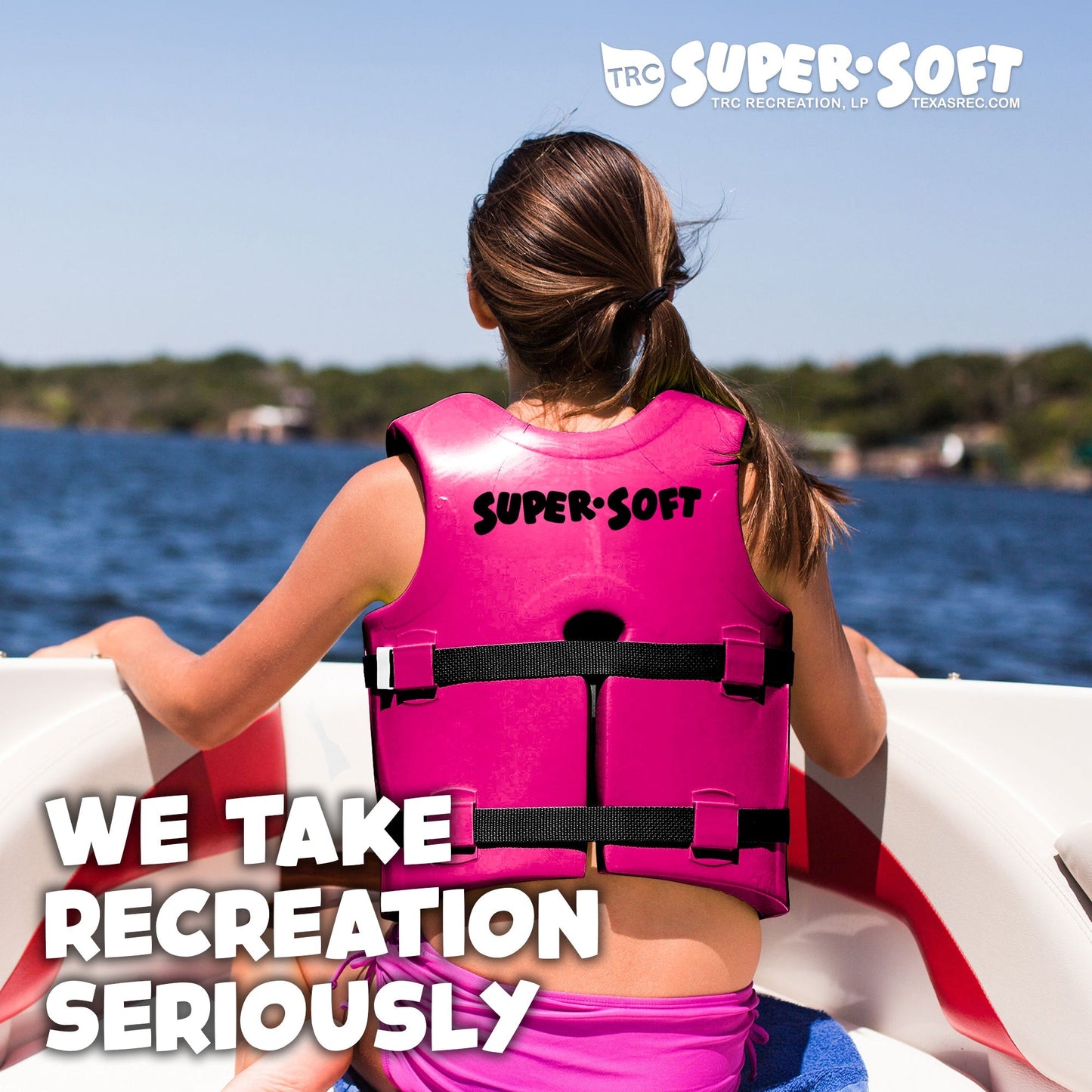 TRC Recreation Super Soft Child Life Jacket Swim Vest, Medium, Flamingo Pink - Angler's Pro Tackle & Outdoors