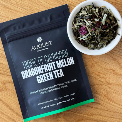 August Uncommon Tea Tropic of Capricorn - Dragonfruit Melon Green Tea