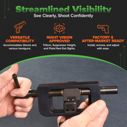 TruGlo Front and Rear Sight Installation Tool Kit Set for Pistols, Black - Angler's Pro Tackle & Outdoors