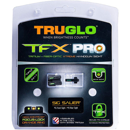 TruGlo Pro TFK TG13SG2PC Fiber Optic Tritium Handgun Pistol Sight, Sig Sauer - Angler's Pro Tackle & Outdoors