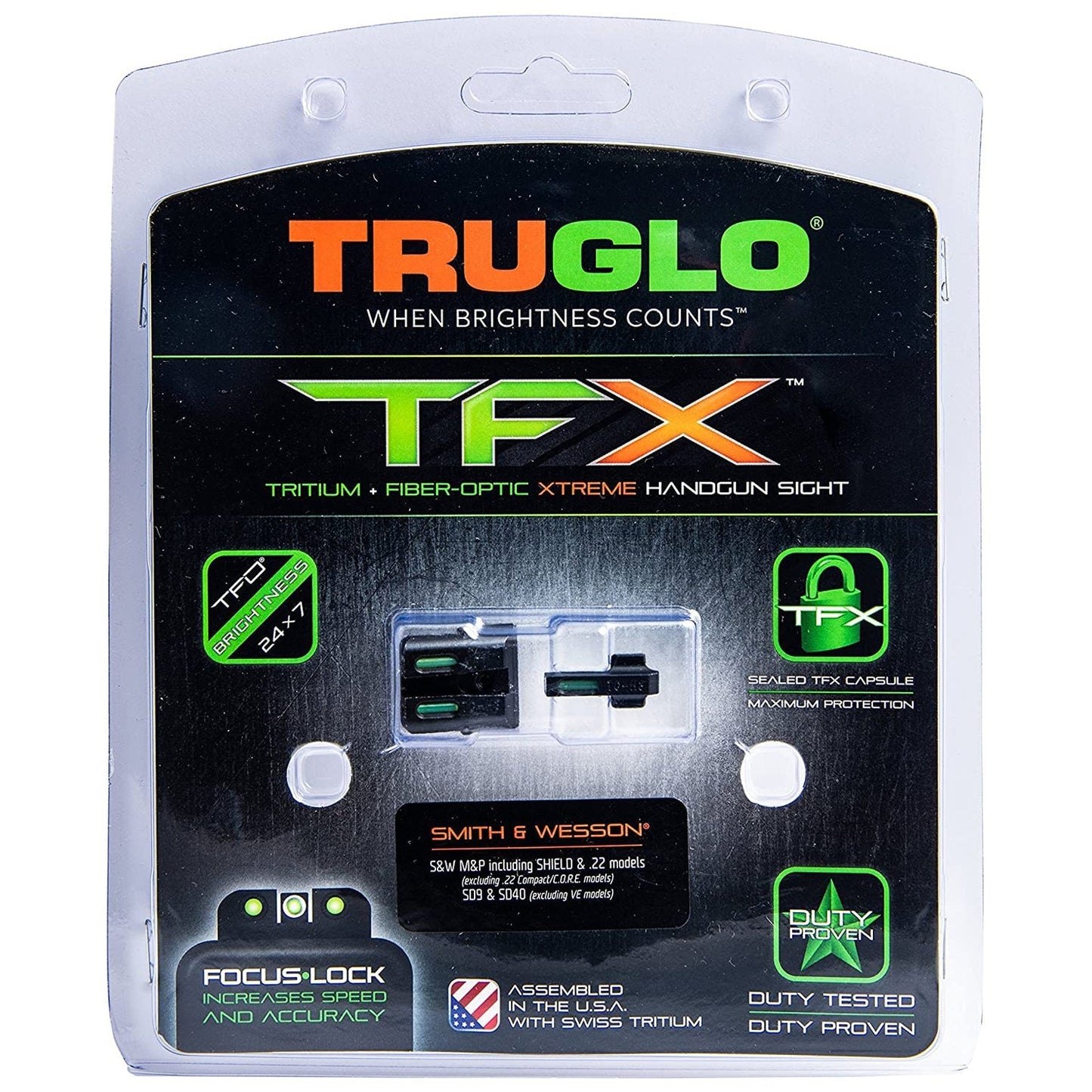 TruGlo TFK Fiber Optic Tritium Handgun Sight Accessories, Fits S&W M&P Models - Angler's Pro Tackle & Outdoors