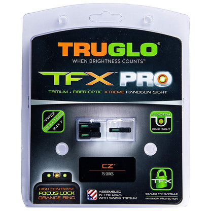 TruGlo TFK Pro Fiber Optic Tritium Handgun Pistol Sight Accessories, CZ 75 - Angler's Pro Tackle & Outdoors