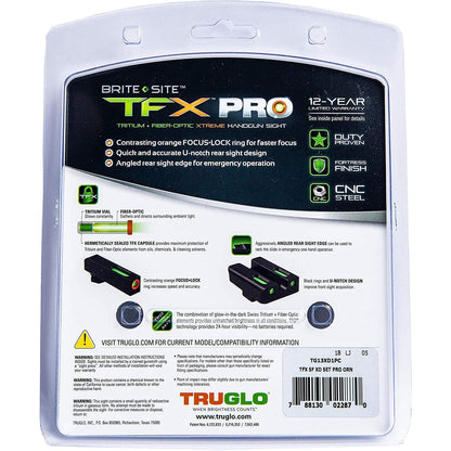 TruGlo TFK Pro Fiber Optic Tritium Handgun Sight Accessories for SF XD Models - Angler's Pro Tackle & Outdoors