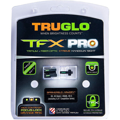 TruGlo TFK Pro Fiber Optic Tritium Handgun Sight Accessories for SF XD Models - Angler's Pro Tackle & Outdoors