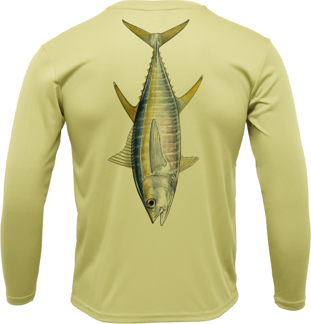 Saltwater Born Bimini, Bahamas Tuna Long Sleeve UPF 50+ Dry-Fit Shirt