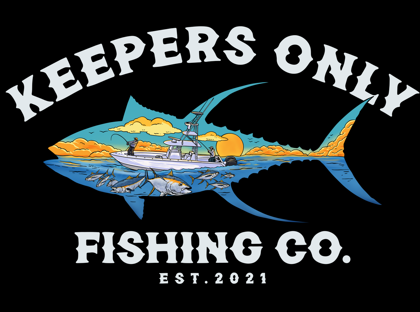 Keepers Only Co. Tuna Blitz Black T-Shirt