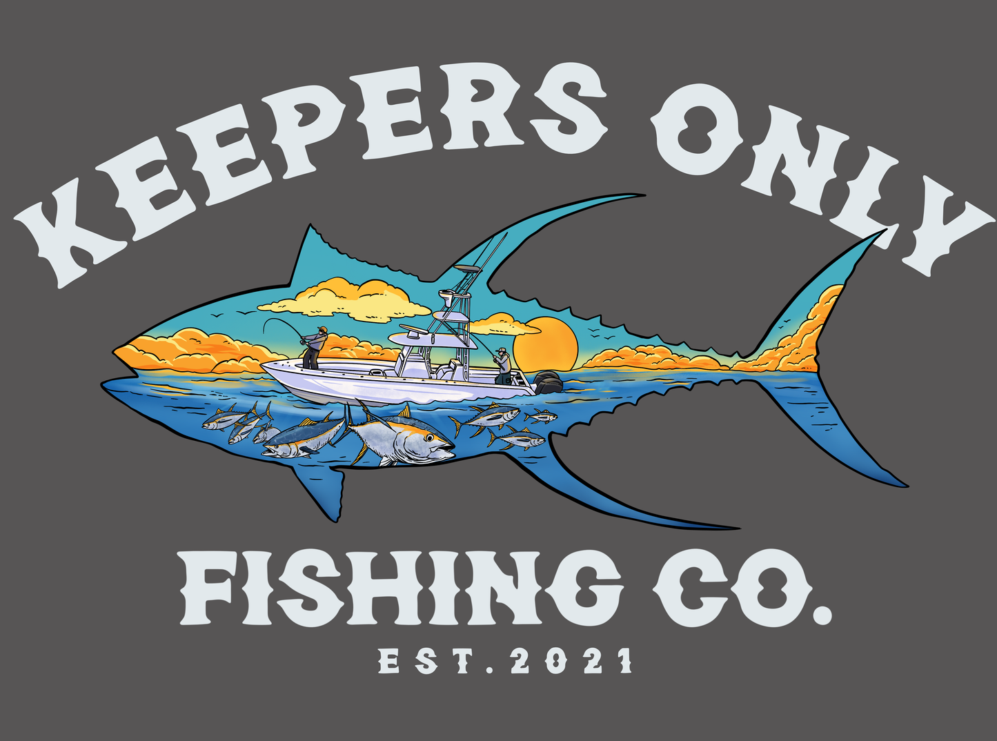 Keepers Only Co. Tuna Blitz Graphite T-Shirt