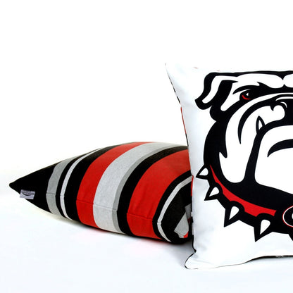 Campus Hammocks University of Georgia Colors Striped Pillow Cover