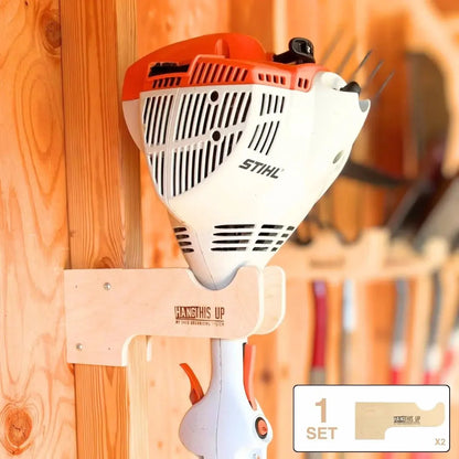 HangThis Up -  ULTIMATE SHED ORGANIZATION KIT:   Yard tool rack, Garden tool Storage, Organizer
