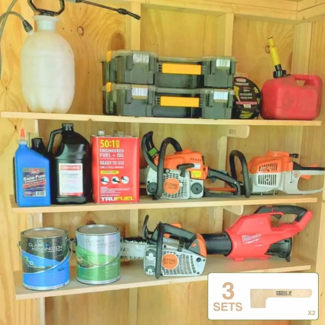 HangThis Up - Deluxe Shed Organizer Kit, Garden Yard Tool Rack, Outdoor Storage, Garden Tool Storage, Shed Accessories, Yard Tool Rack