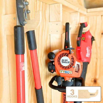 HangThis Up -  ULTIMATE SHED ORGANIZATION KIT:   Yard tool rack, Garden tool Storage, Organizer