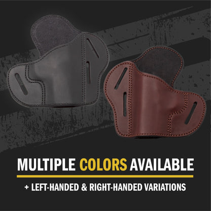 Relentless Tactical The Ultimate Leather Gun Holster | 3 Slot Pancake Style Belt Holster | Handmade in the USA! | Fits all 1911 Style Handguns