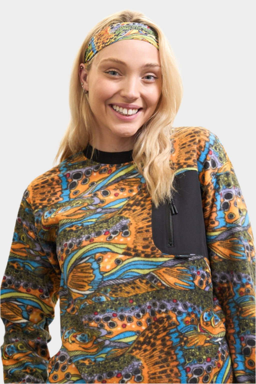 FisheWear Unbound Brown Fleece Crew Neck