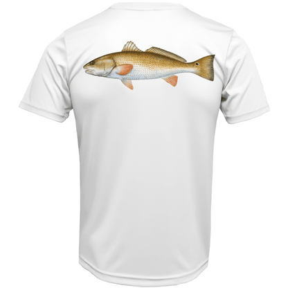 USA Redfish Short Sleeve UPF 50+ Dry - Fit Shirt - Angler's Pro Tackle & Outdoors