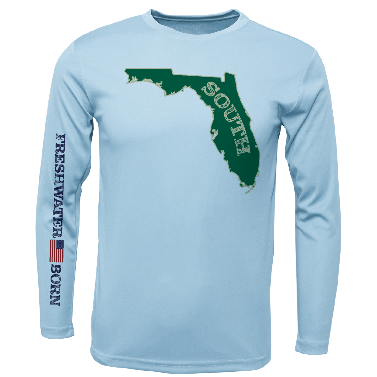 USF Green and Gold Freshwater Born Boy's Long Sleeve UPF 50+ Dry - Fit Shirt - Angler's Pro Tackle & Outdoors