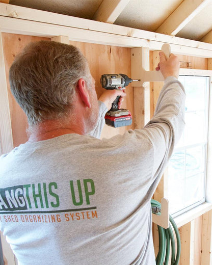 HangThis Up - Utility Organizers, Yard tool organizer, Shed Organization, Yard tool rack