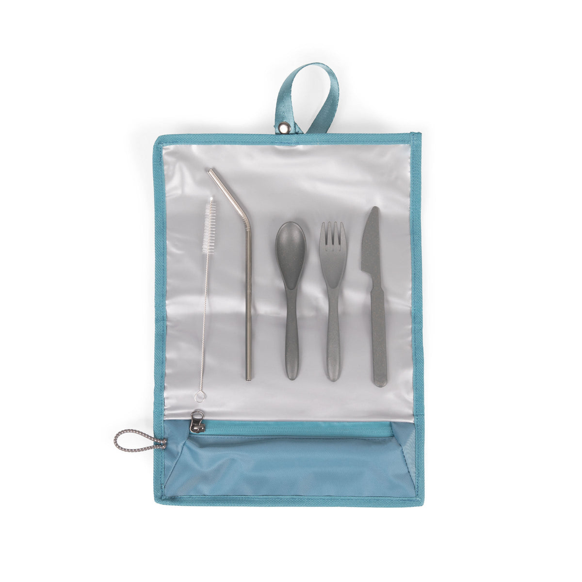 Picnic Time Tarana Recycled Lunch Bag Cooler with Utensils