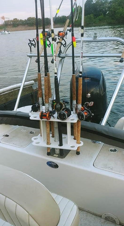 Fat Fish Designz V10 Seat Post Vertical Rod Rack (holds 10 rods)