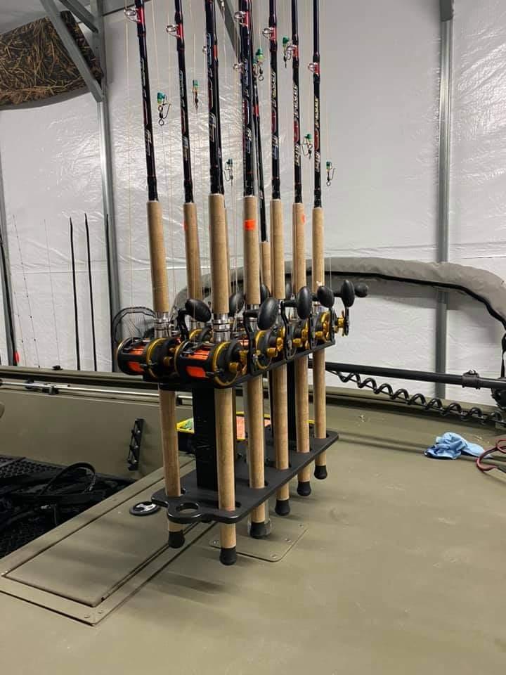 Fat Fish Designz V12 Seat Post Vertical Rod Rack (holds 12 rods)