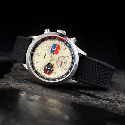 Vaer RS1 Rally Chronograph - Cream 40mm - Angler's Pro Tackle & Outdoors