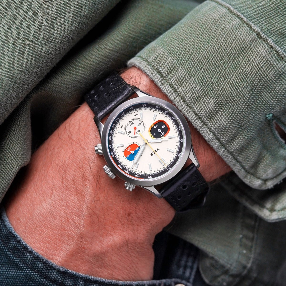 Vaer RS1 Rally Chronograph - Cream 40mm - Angler's Pro Tackle & Outdoors