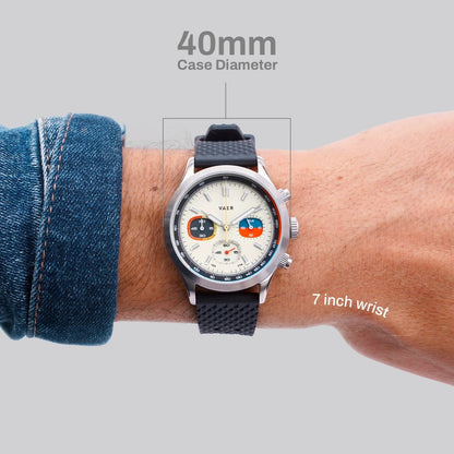 Vaer RS1 Rally Chronograph - Cream 40mm - Angler's Pro Tackle & Outdoors
