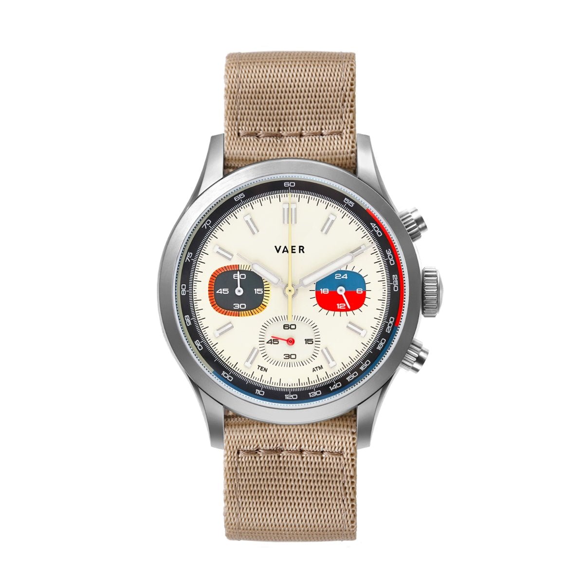 Vaer RS1 Rally Chronograph - Cream 40mm - Angler's Pro Tackle & Outdoors