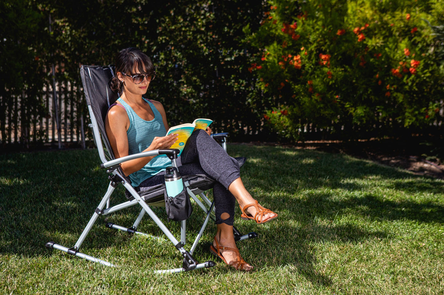 Picnic Time Outdoor Rocking Camp Chair