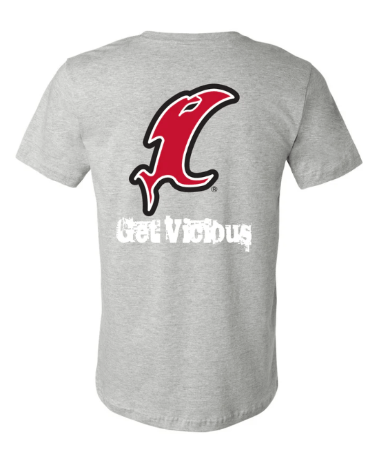 Vicious Classic "Get Vicious" Logo Tee - Premium Gray - Angler's Pro Tackle & Outdoors
