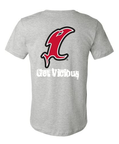 Vicious Classic "Get Vicious" Logo Tee - Premium Gray - Angler's Pro Tackle & Outdoors