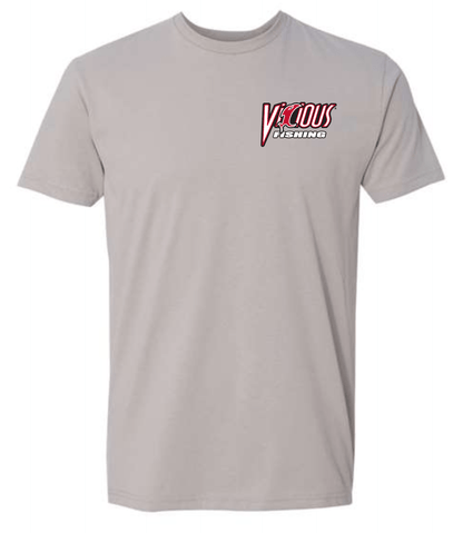 Vicious Classic "Get Vicious" Logo Tee - Premium Gray - Angler's Pro Tackle & Outdoors