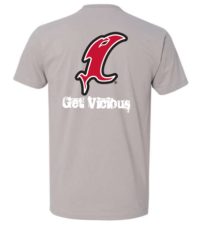 Vicious Classic "Get Vicious" Logo Tee - Premium Gray - Angler's Pro Tackle & Outdoors