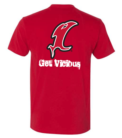 Vicious Classic "Get Vicious" Logo Tee - Premium Red - Angler's Pro Tackle & Outdoors
