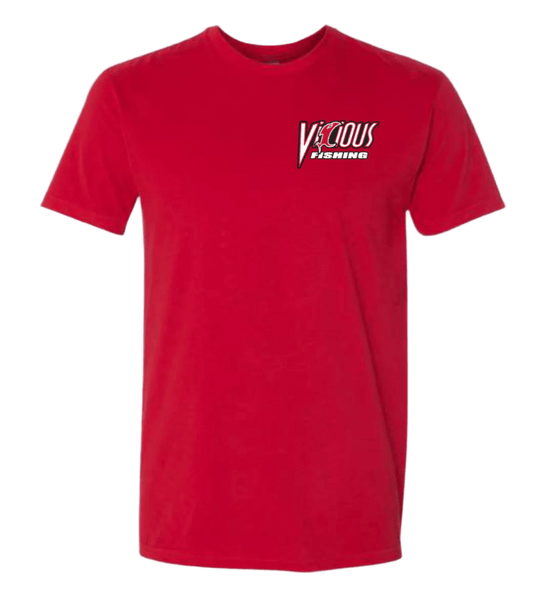Vicious Classic "Get Vicious" Logo Tee - Premium Red - Angler's Pro Tackle & Outdoors