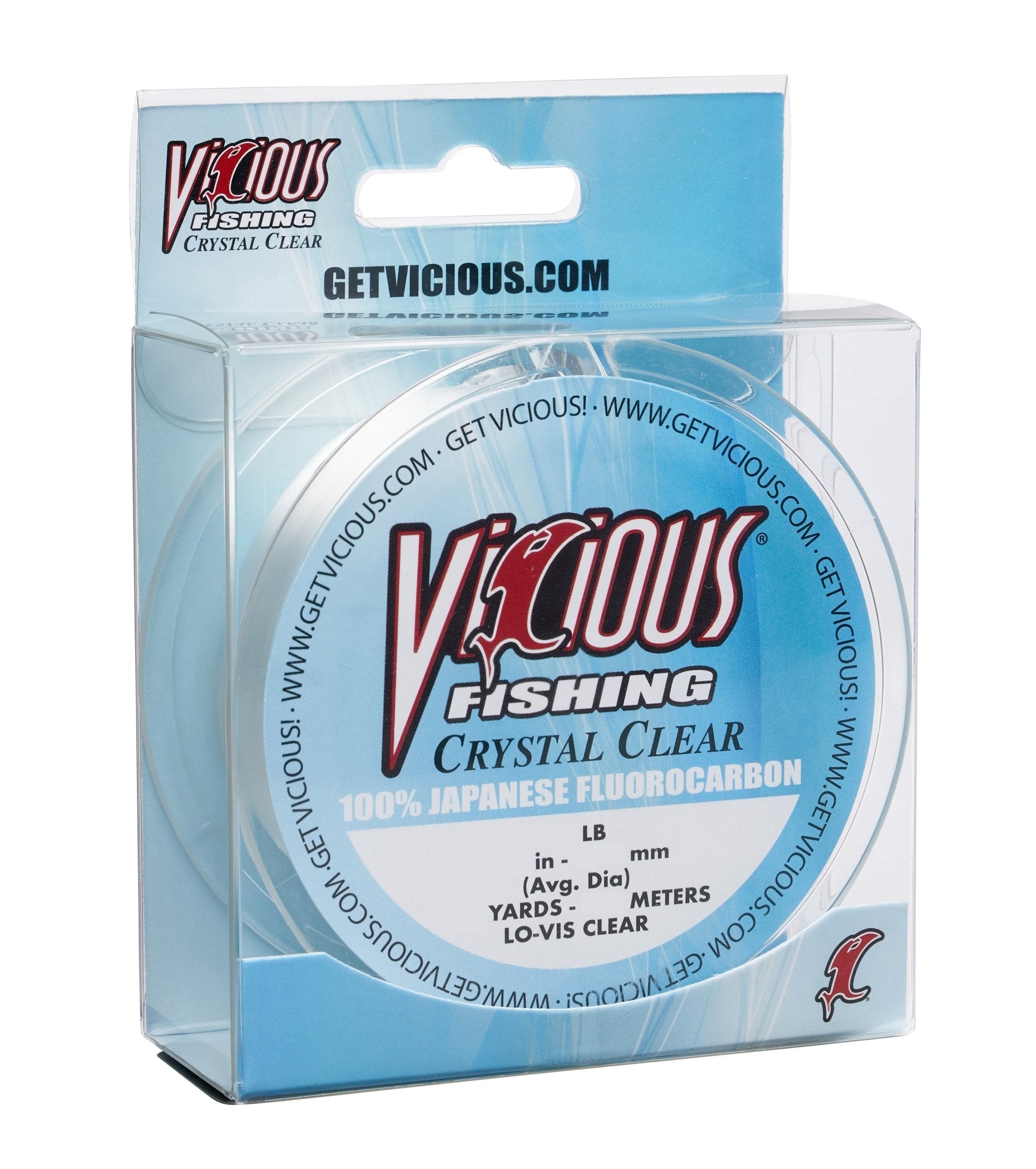 Vicious Crystal Clear 100% Japanese Fluorocarbon - 8 Lb Test - Angler's Pro Tackle & Outdoors