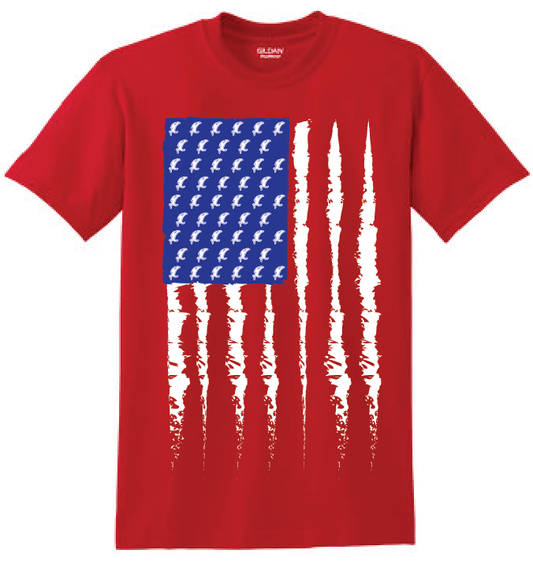 Vicious Fishing Flag Tee - Classic Red - Angler's Pro Tackle & Outdoors