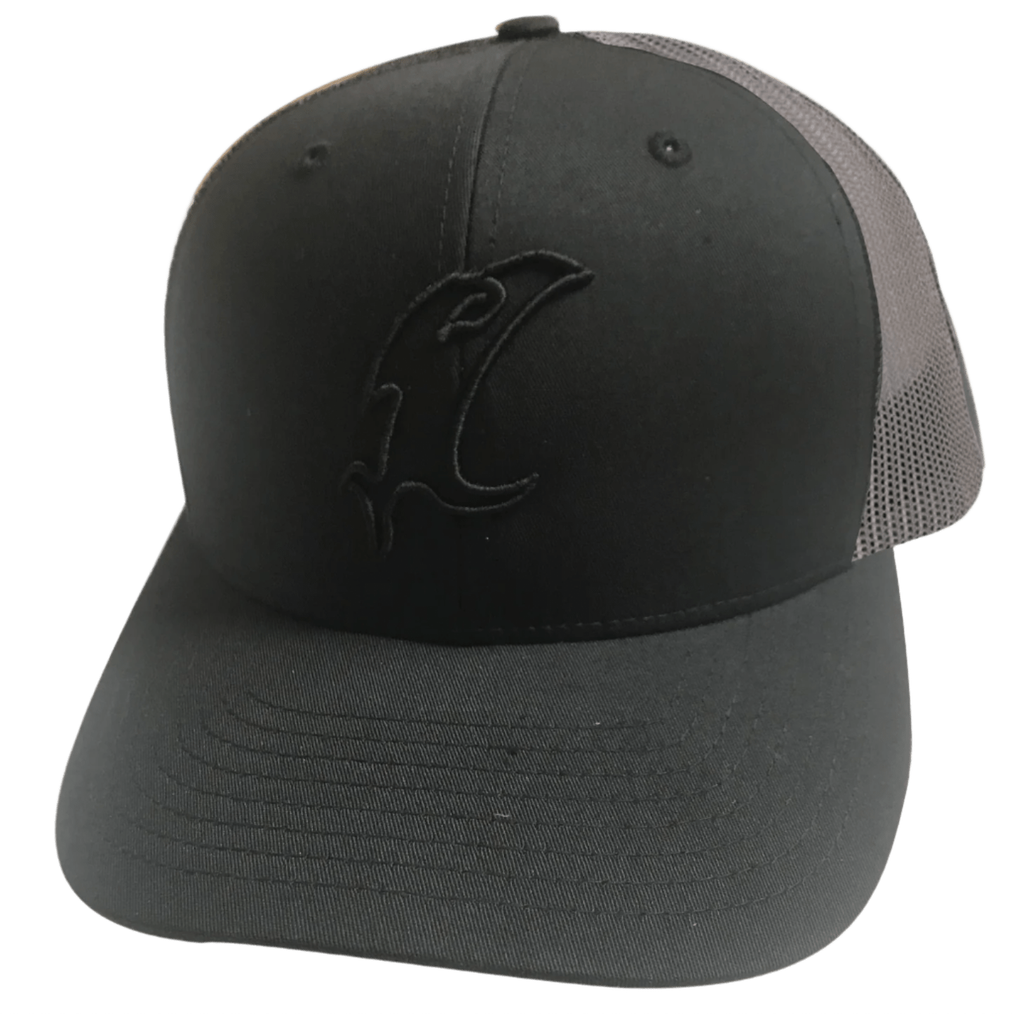 Vicious Fishing "Vic" Outline Black & Charcoal Adjustable Hat - Angler's Pro Tackle & Outdoors